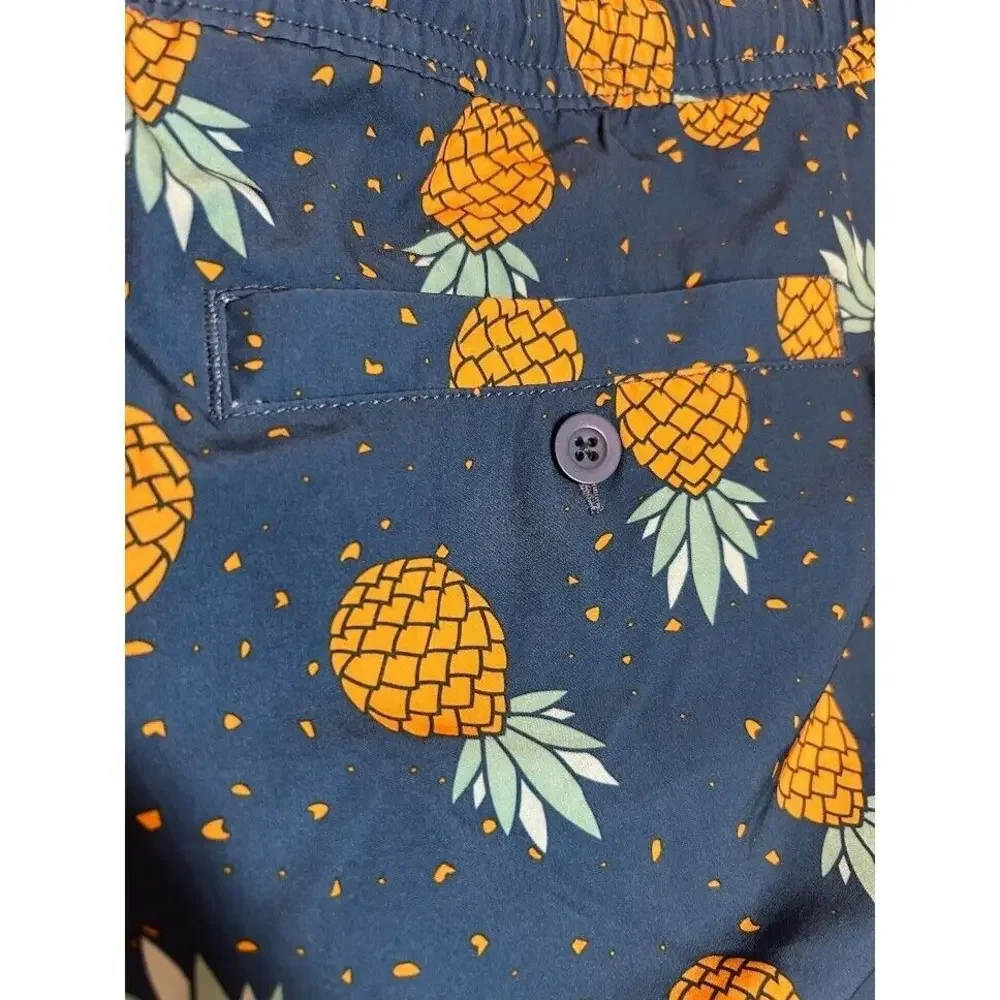 Elysian Men's Pineapple Print‎ Swim Trunks 2XL